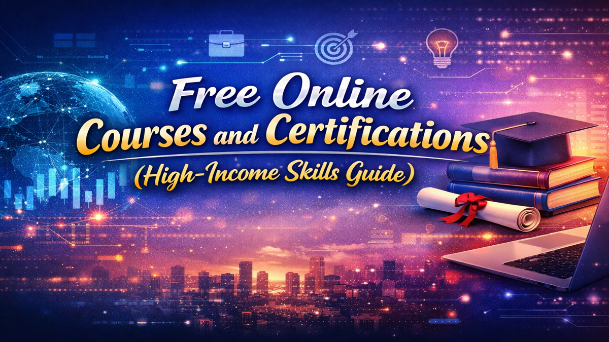 Explore the best free online courses and certifications to learn high-income skills and grow your career worldwide.